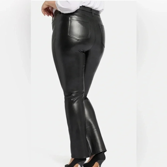 NYDJ NEW  Faux Leather Marilyn Straight Pants In Plus Size 14w NWT - Picture 2 of 10